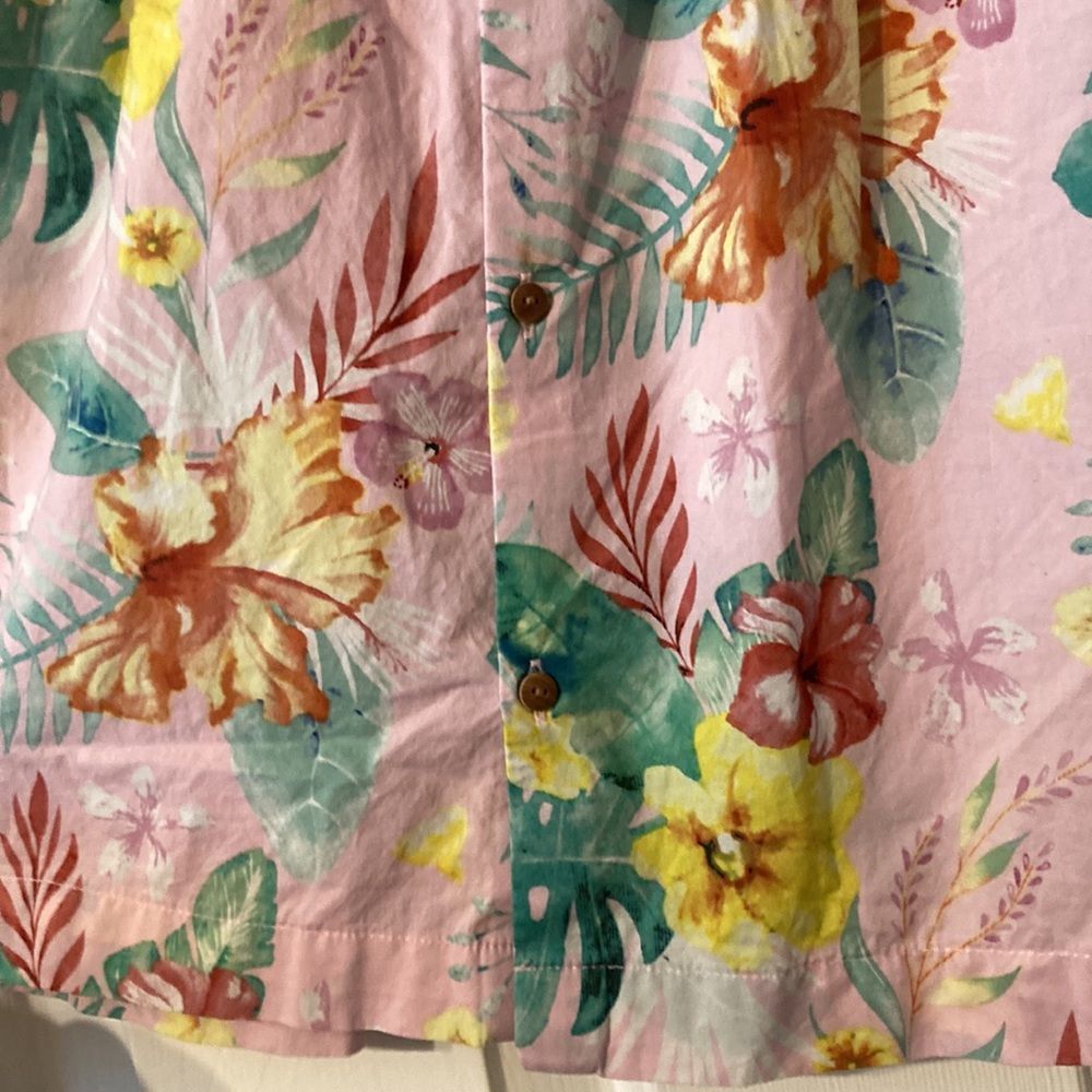 Zara Baby Girl 2T Cotton Hawaiian Floral Pink Dress - Picture 6 of 7